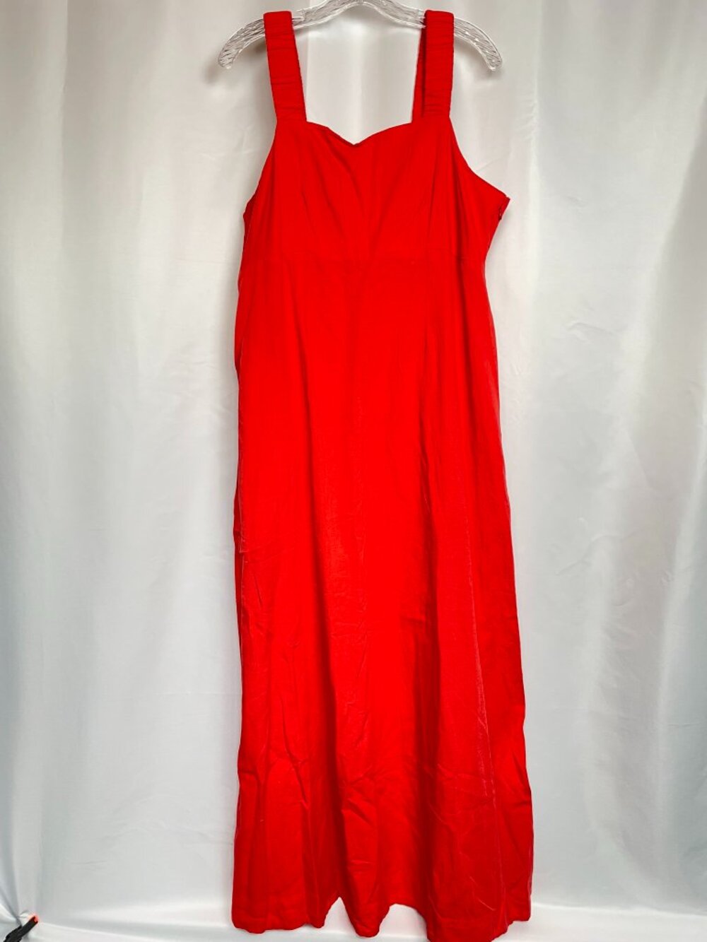 Red Maxi Dress with Wide Straps